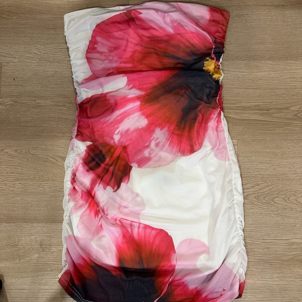 Floral Strapless Dress